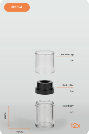 SET (12 X €3,25) Black Airless Dispenser 15ML