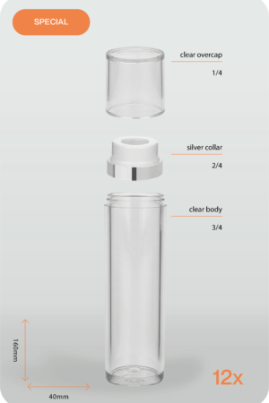 SET mix&match Airless Dispenser Silver 50ML (12 X €3,50)